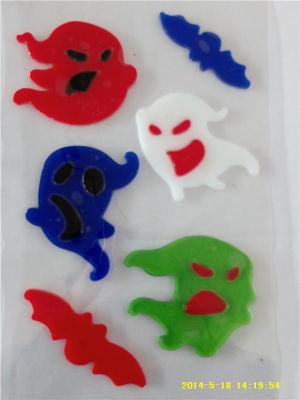 The supply of "Halloween" 15*25cm soft gel paste, TPR window stickers, fridge magnets, jelly stick, glass pastes