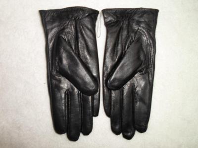 Ladies Leather mink fur ball leather gloves