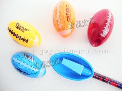 Single hole Sharpener Sharpener creative stationery football candy barrel Sharpener Pencil Sharpener 821