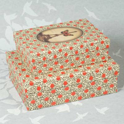 New High-end Simple Retro Cute Animal 3 Piece Gift Box Colorful Flower Gift Box