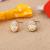 Korea fashion zircon earrings jewelry gold Stud Earrings