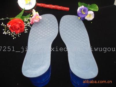 Increased silicone high elastic insole hidden honeycomb column about 5cm two-tier increase men's