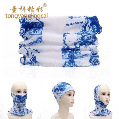 Outdoor gear fishing enthusiasts Riding Hood fish-patterned scarf child-like wonderful smecta FISH turban Hat