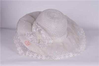 Ladies summer hats women liangmao fashion double layer lace Hat women Beach hats