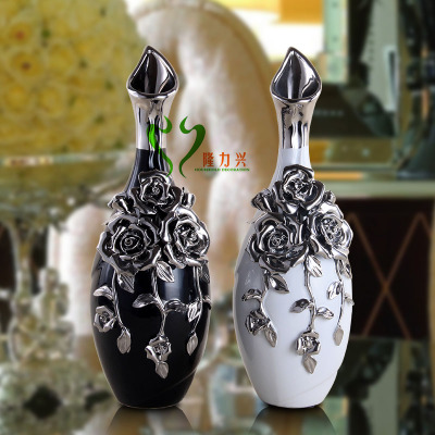 Gao Bo Decorated Home Pure hand fashion flower ceramic vases ceramic home decorative handicrafts