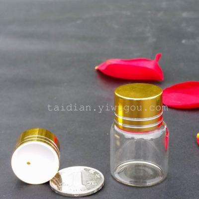 The 27mm diameter screw gold cover glass bottle set 4 / mini bottle/control bottle/card mouth bottle.