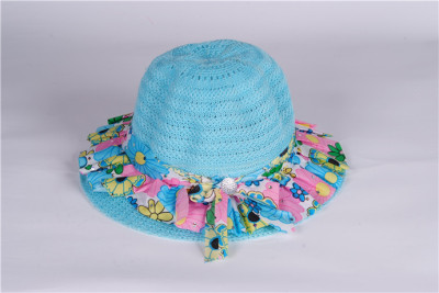 2014 straw hat temperament in children of Korean-style girls flower Princess Hat