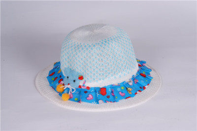 2014 holiday baby children girls new flows along the big-brimmed Sun Beach straw hat