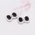 Fashion Korean cute girls black and white bow no pierced Stud magnet magnet magnetic Stud Earrings wholesale