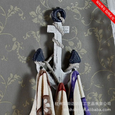 Mediterranean style hanger Anchor Coat Hanger Wholesale Decorative Style MA01046
