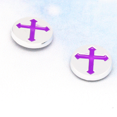 Korean fashion round cross design magnet magnet magnet earrings non-pierced men and women earrings wholesale