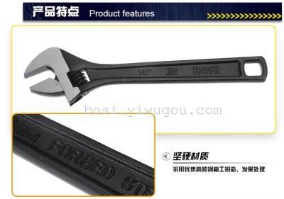 Genuine clearance hardware tools blackening adjustable wrench 6-15 inch household hardware brand tools