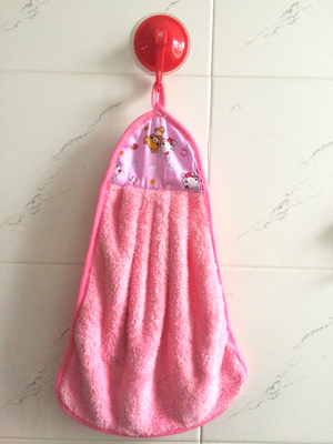 Korean-Style Water-Absorbing Kitchen Coral Fleece Hand Towel Cleaning Cloths Towel Hanging Hand Towel J3458