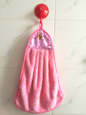 Korea coral plush hand towel absorbent kitchen towels to wipe your hands rub hand towels hanging hand towel J3458