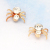 Korean cute gold magnet foot spider earringsKorea female non pierced earrings magnetic earrings ear-clip