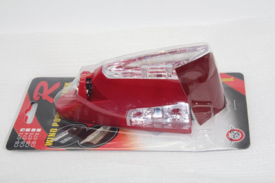 Colorful Solar Power Shark Fin Antenna Style Car 6 LED Flash Warning Tail Light A1459