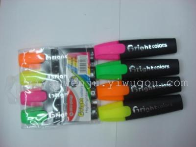 4 PVC bag [highlighter] using environmentally friendly inks, fluent, colourful