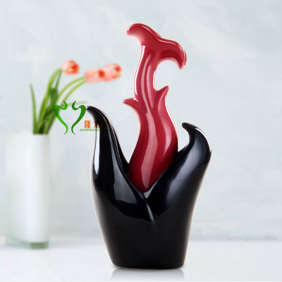 Gao Bo Decorated Home Modern home decoration ceramic handicraft abstract flower pot creative gifts glaze decoration