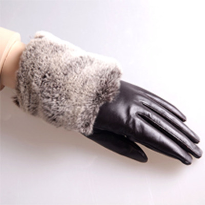 Hundreds of Tiger glove. rex rabbit skin gloves. ladies leather fur mittens