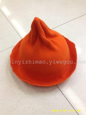 Korea purchasing cute pointy solid color wool felt Hat little hat Cap girl Korean version of spring/summer wave