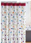 Genuine high-end waterproof padded polyester shower curtain the bathroom mildew bulanzhi linked to flowers