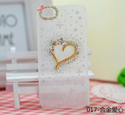 2014 new style white wire-drawing ultrasonic diamond-encrusted cell phone shell never drill out Apple Samsung