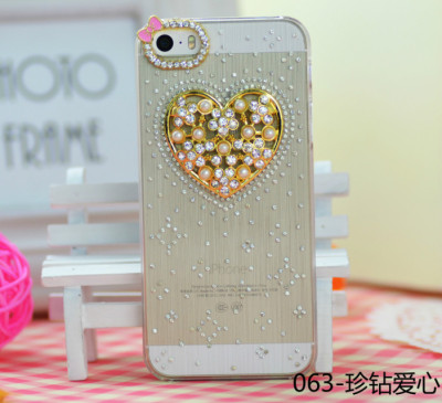 2014 new transparent drawing Butterfly with gold-encrusted cell phone shell accessories