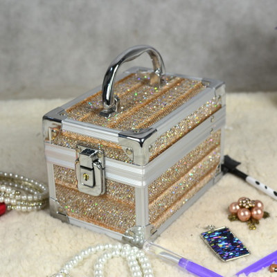 Guanyu Korean fashion portable makeup mirror aluminum alloy jewelry necklace jewelry box storage box