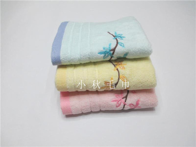 Embroidered flower soft absorbent towel to towel cotton towel embroidered legou