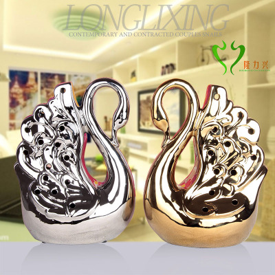 Gao Bo Decorated Home Swan lovers home accessories decoration creative gift ceramic crafts