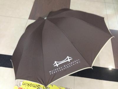 High-quality black three section umbrella advertising umbrella