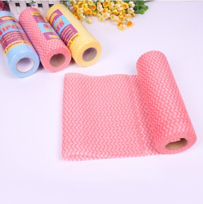 Tearable Point Break Roll-Shaped Environmental Protection Non-Woven Cleaning Cloth Non-Stick Oil Scouring Pad Cleaning Cloth Multifunctional Dishcloth