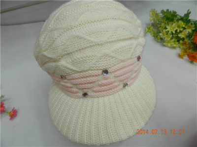 Korean ladies fall/winter hat fashion new style women's outdoor wool baseball hat caps knitting Hat Korea version Hat