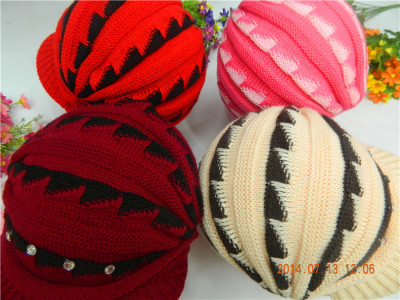 Korean ladies fall/winter hats fashion new style women's outdoor wool baseball hat caps knitting Hat Korea version Hat
