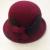 Wool felt custom shaped women bucket Hat wool big flower-decorated fisherman Hat