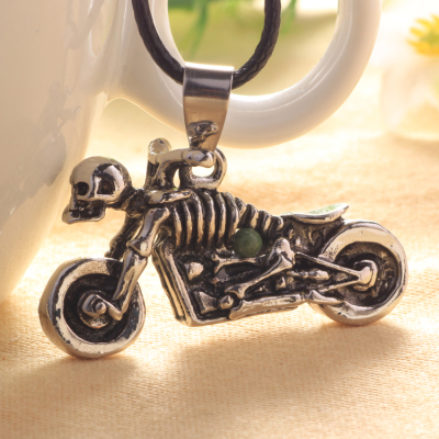 Punk fashion necklace jewelry pendants titanium steel scooter wholesale