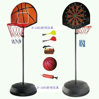 Upscale children's basketball DART shooting indoor vertical dual-use metal basket support