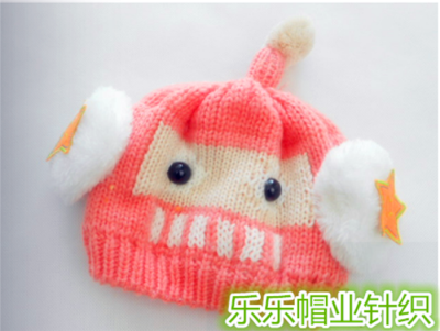Korean autumn/winter new children's hat cartoon Teletubbies knitted Hat Korea caps baby wool outdoor Hat