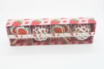 Cake tray + craft toothpick essential baking set Cake mold strawberry pattern