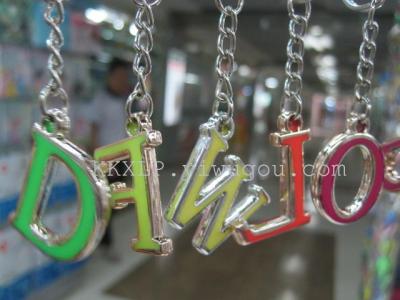 Original acrylic plated key ring factory 26 uppercase letters in English alphabet pendant wholesale