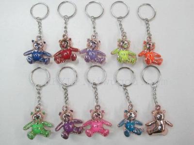 Acrylic plated Teddy bear key chain plated violence bear ornaments on sale wholesale acrylic light bear factory