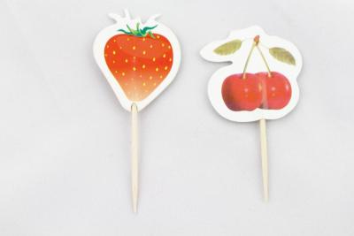 Strawberry fruit toothpick wooden toothpick craft toothpick cake decoration toothpick