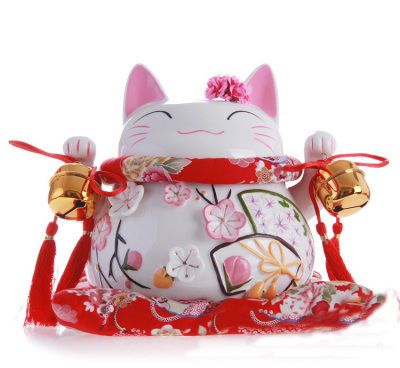 Lucky cat ornaments authentic large ceramic Japan money piggy bank store opening creative gifts