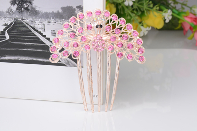 New rhinestone Combs popular in Europe and America explosions alloy jewelry, fine and elegant Barrette