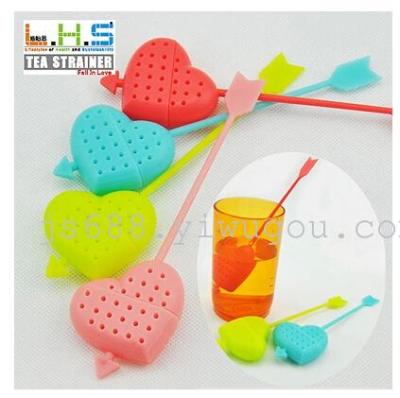 An arrow through the heart teaspoon teaspoon tea strainer tea-tea making facilities of love partners