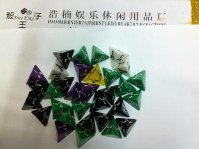 1-4 digital 4 sided dice acrylic dice dice