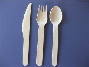 Disposable tableware wooden knife fork spoon