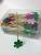 The chicken tail sign color flower piece of plastic wooden decoration 10 cm wooden toothpick Cocktail