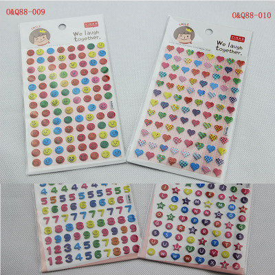 Korea sticker puffy sticker ideas shape the heart-shaped world germinating sponge sticker logo sticker