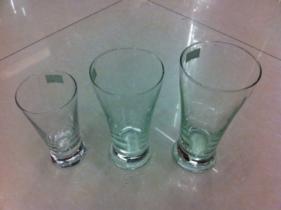 Glass juice glasses/glass Horn cups